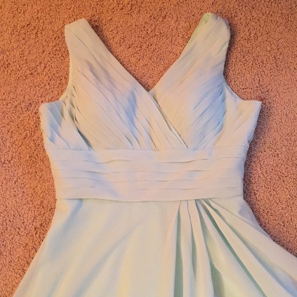 Mint Green High-Low Bridesmaid Dress - Picture 6 of 6